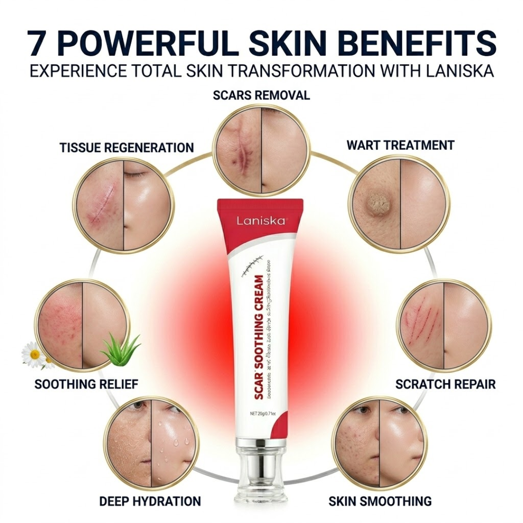 Laniska Scar Soothing Cream | 7-in-1 Skin Repair with Argan Oil
